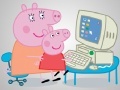 Joc Little Pig: At the computer