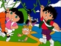 Joc Dora & Diego. Online coloring page