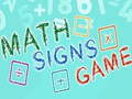 Joc Math Signs Game