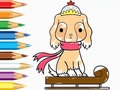 Joc Coloring Book: Dog-Riding-Sled
