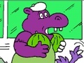 Joc Coloring: Transport for hippo