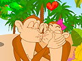 Joc Cute monkey kissing