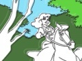 Joc Cinderella riding coloring 