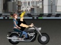Joc Johnny Bravo driving a motorcycle