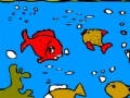 Joc Big aquarium and colorful fishes coloring