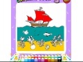Joc Ship on the sea coloring