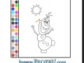 Joc Coloring: Olaf on the Sun