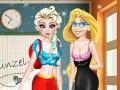 Joc Elsa and Rapunzel: Highschool Outfit