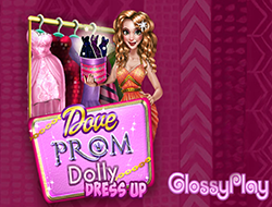 Dove Prom Dolly se îmbracă.