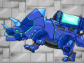 Joc Combine! Dino Robot Tyrano Red + Tricera Blue