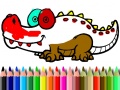 Joc Back To School: Aligator Coloring