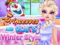 Joc Princesses And Olaf's Winter Style