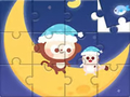 Joc Jigsaw Puzzle: Monkey With Moon