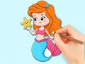 Joc Coloring Book: Beautiful Mermaid Princess