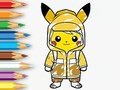 Joc Coloring Book: Raincoat Pikachu