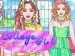 Joc College Girl Coloring Dress Up