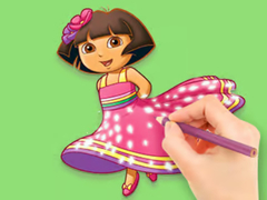 Joc Coloring Book: Dora Prepare Party