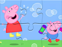 Joc Jigsaw Puzzle: Peppa Pig Blow Bubbles