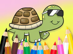 Joc Coloring Book: Sunglasses Turtle