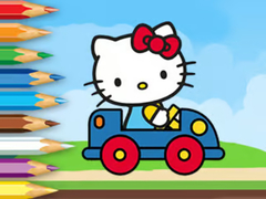 Joc Coloring Book: Hello Kitty Driving Car
