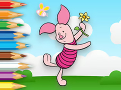 Joc Coloring Book: Piglet Holds Toy Windmill