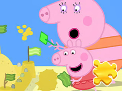 Joc Jigsaw Puzzle: Peppa Pig Making Sand