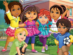 Joc Jigsaw Puzzle: Dora Into City