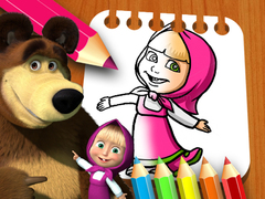 Joc Masha & the Bear Coloring Book