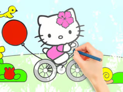 Joc Coloring Book: Hello Kitty Cycling