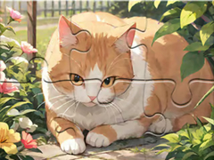 Joc Jigsaw Puzzle: Cat Garden