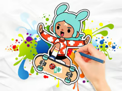 Joc Coloring Book: Toca Boca Skateboard