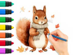 Joc Coloring Book: Autumn Squirrel