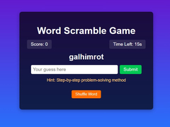 Joc Word Scramble Game Challenge