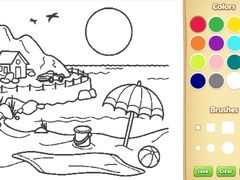 Joc Beach Coloring Book For Kids