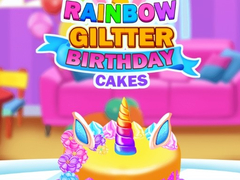 Joc Rainbow Glitter Birthday Cakes