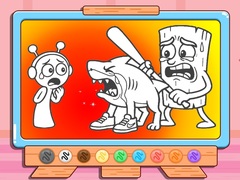 Joc Coloring Book: Sprunki VS Tung Tung Sahur