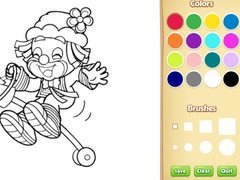 Joc Clown Coloring Pages