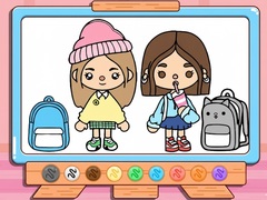 Joc Coloring Book: Toca Boca Back To School