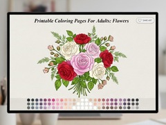 Joc Printable Coloring Pages For Adults Flowers