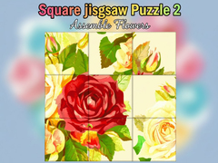 Joc Square jigsaw Puzzle 2  Assemble Flowers