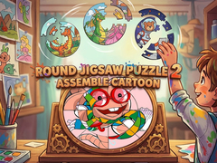 Joc Round Jigsaw Puzzle 2 Assemble Cartoon
