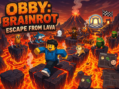 Joc Obby: Brainrot escape from Lava