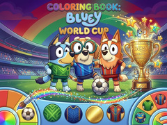 Joc Coloring Book: Bluey World Cup