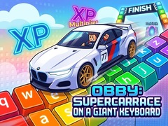 Joc Obby: Supercar Race on a Giant Keyboard