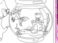 Joc Figaro Cat and Cleo Fish Online Coloring Game