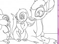 Joc Bambi, Flower, and Thumper Coloring