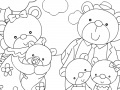 Joc Bear Family: Coloring