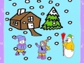 Joc Snow and Children Coloring