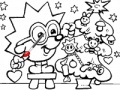 Joc Coloring: Christmas tree hedgehog