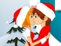 Joc Christmas flirty kiss